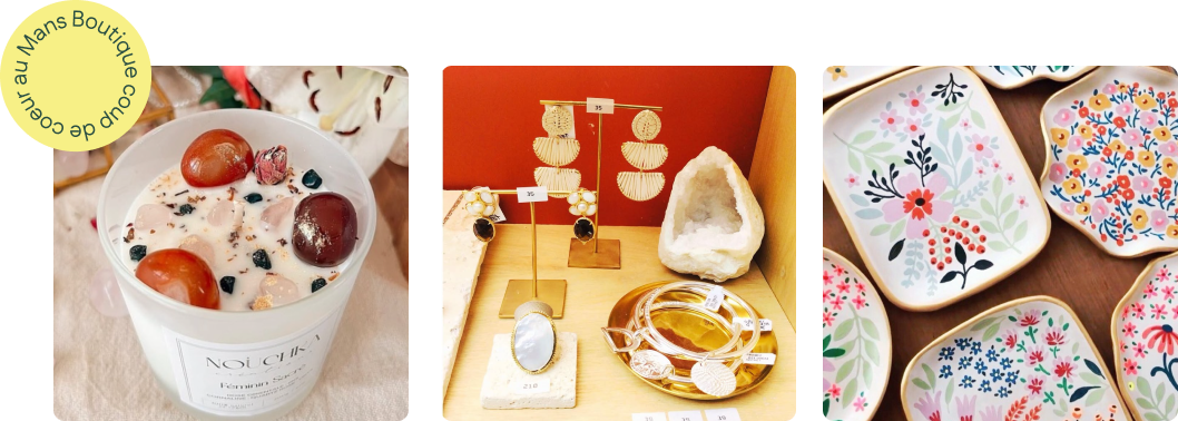 Montage de bijoux dans la boutique Boudoir de Lily, bijoux fantaisie au Mans.